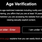 Age verification warning